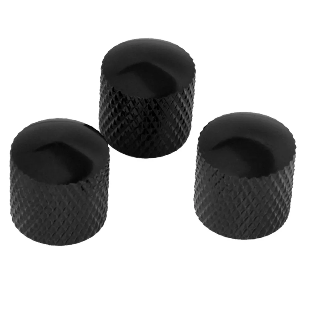 

3Pcs Electric Guitar Metal Volume Knob Volume Tone Control Electric Guitar Dome Volume Knobs Guitar Replacement Parts