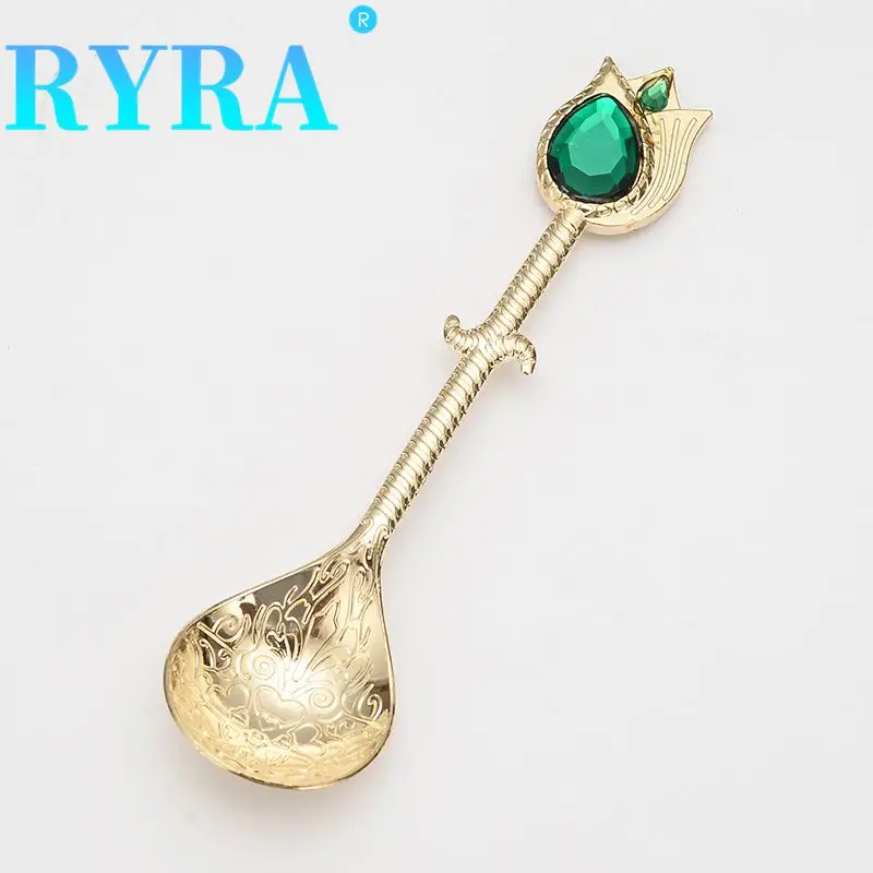 

Special Gift Spoon Teaspoon Stiring Scoop Ice Cream Spoons Retro Style Exquisite Luxury Spoon Dessert Cake Scoop Coffee Spoon