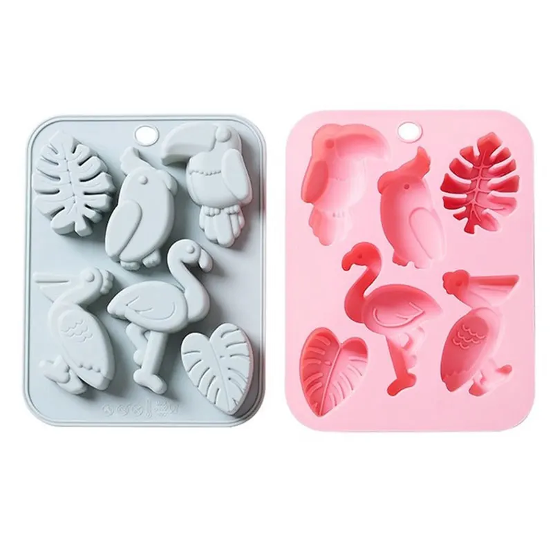 

3D Flamingo Leaf Shape Silicone Mold DIY Chocolate Cake Decorating Accessories Crystal Epoxy Fondant Baking Mould