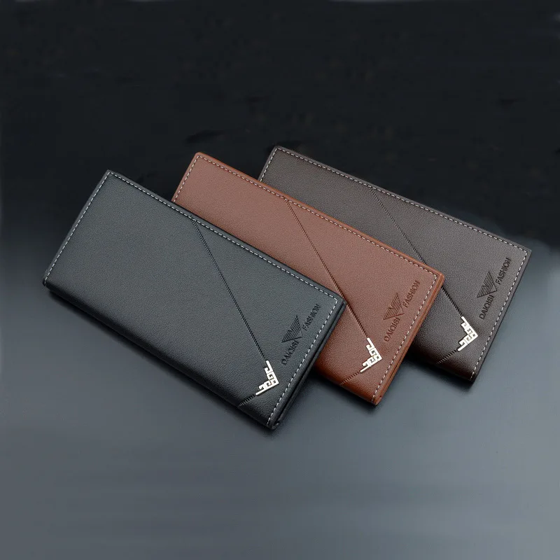 New Men's Wallet Men's Long Wallet Thin Youth Wallet  Multi Card Position High Capacity Fashion Suit Bag