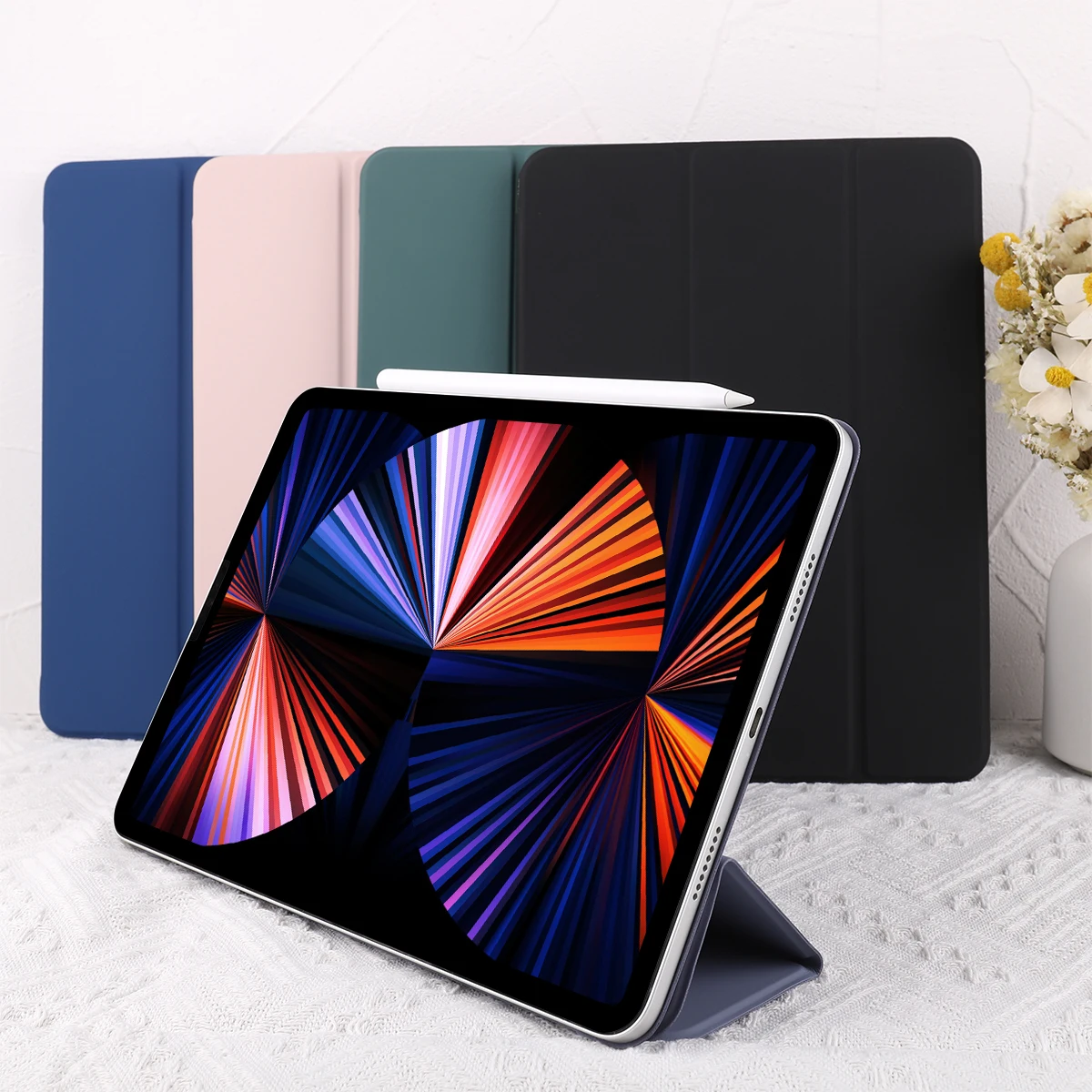 

Magnetic Case For iPad Pro11 12.9inch Air5 Air4 iPad 10.9 10th Gen 2022/2021/2020/2018 Slim Trifold Stand & Sleep/Wake Cover