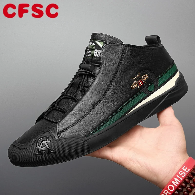 

Кроссовки мужские кожаные на шнуровке, Повседневная дышащая обувь на плоской подошве, легкие лоферы, роскошная обувь для мужчин