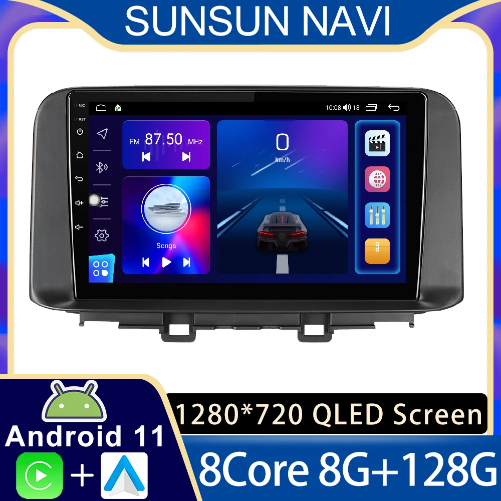 

Android 11 для Hyundai Encino Kona 2018 - 2019 автомобильное радио, стерео, мультимедийный видеоплеер, навигация GPS, беспроводной Carplay DSP