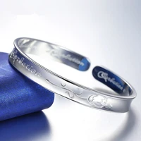 sterling silver 925 concave carnation bracelet for men and women sterling silver bracelet thanksgiving valentines gift