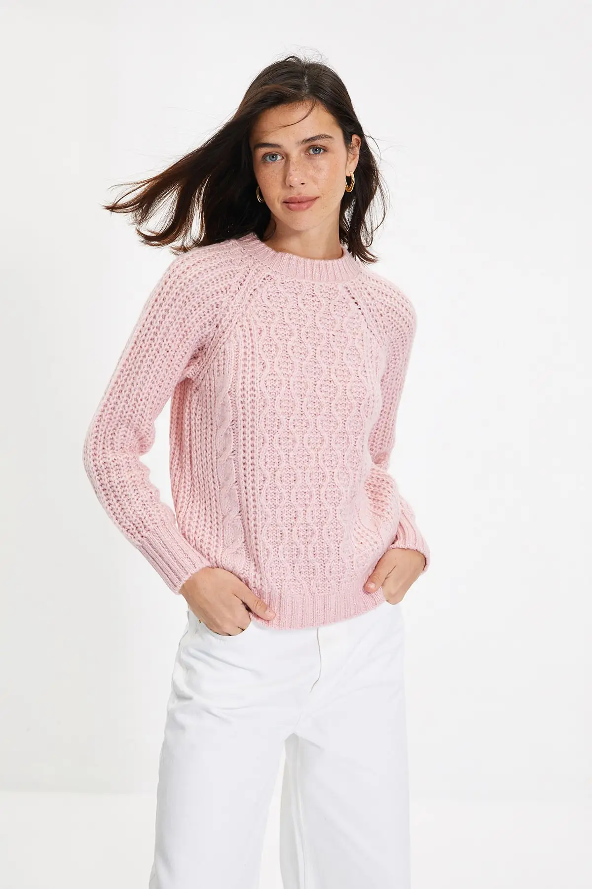 

Trendyol Mesh Detailed Knitwear Sweater TWOAW22KZ1659