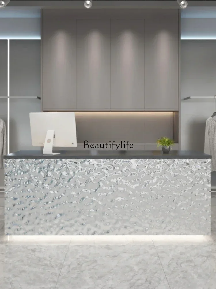 Касса Простая современная водная гофрированная нержавеющая сталь Небольшая