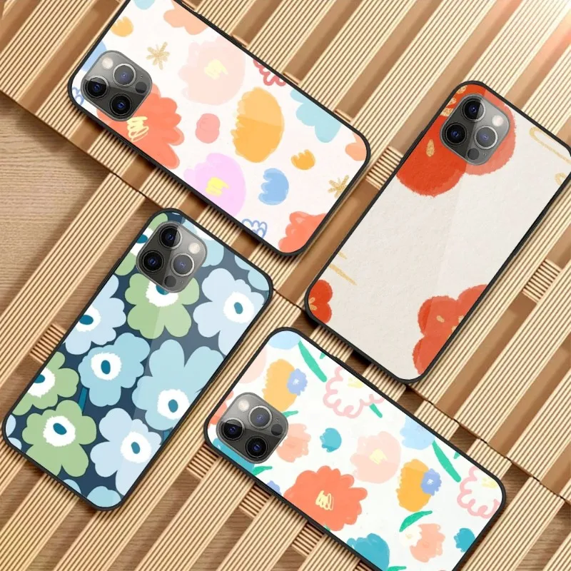 

Чехол для телефона с милыми цветами для iPhone 14 13 12 11 XS X 8 7 6 Plus Mini Pro Max SE 2022
