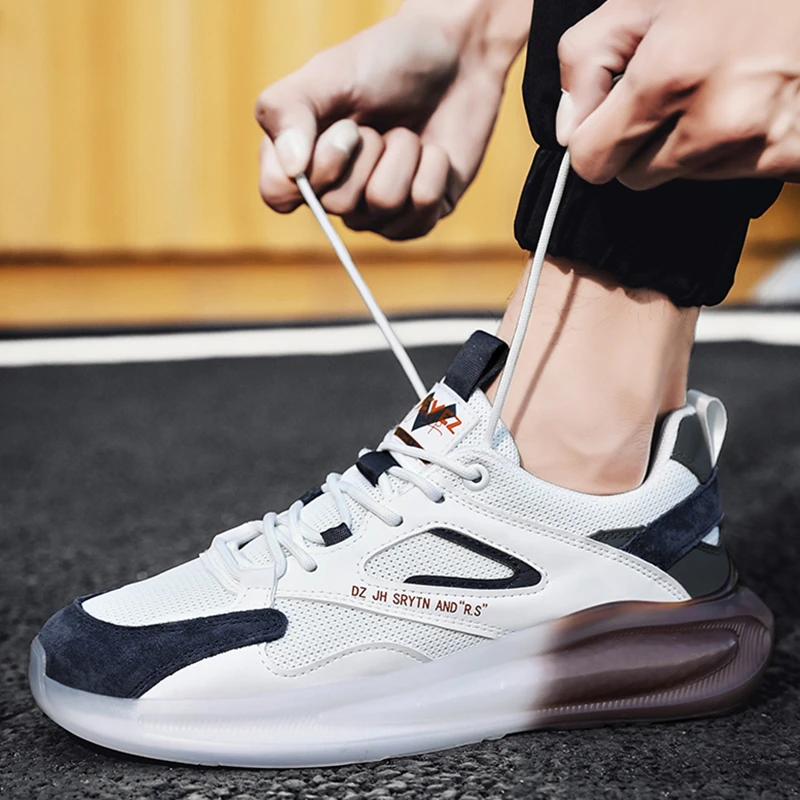 Fashion Male Sneakers Breathable Hiking Shoes Lac-up Men's Sports Running Shoes Lightweight Vulcanize Walking Zapatillas Hombre