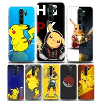 cute pikachu pokemon phone case for redmi 8 8a 7 9 9c y3 k20 k30 k40 note 7 8 9 10 8t pro soft silicone case pikachu