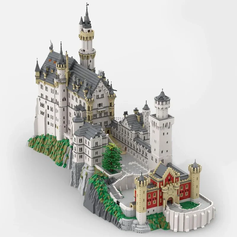 Moc 57493 шт. знаменитая архитектура городской замок Neuschwanstein модель модульных