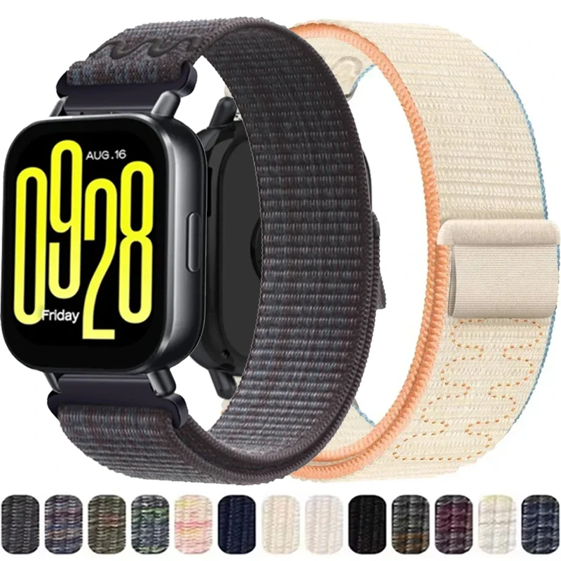Фото Нейлоновый плетеный ремешок 22/20 мм для Redmi Watch 5 Active/Lite, браслет для Amazfit Balance 2-1/Active Max/OPPO Watch X3-X2 №1