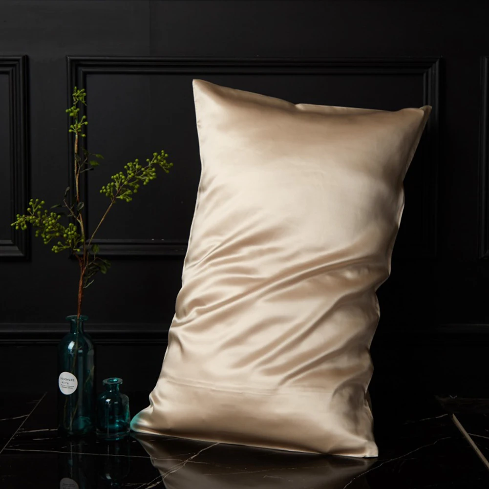 

Natural 100% Silk Pillow Case Genuine Silk Solid Skin Care Pillow Case 48x74cm Bedding Pillow Cover Multicolor For Bedroom