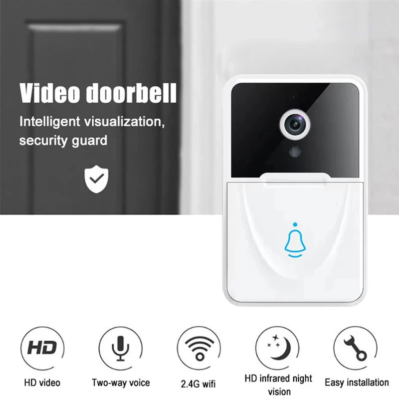 

IP67 Video Doorbell Camera Weatherproof Smart Home WIFI 1080P Visual Intercom Night Vision IP Door Bell PIR Wireless Cameras