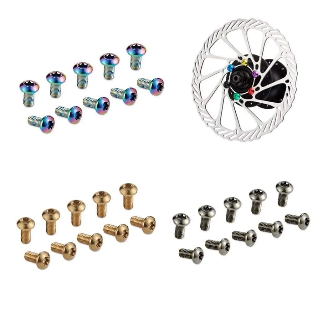 

12Pcs Colorful Bicycle Disc Brake Rotor Torx Bolts T25 M5x10mm MTB Bike Alloy Steel Disc Brake Rotor Fixing Screws