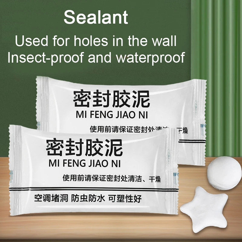 

10Pcs Sealing Clay, Wall Hole Plasticine Sewer Pipe Sealing Clay, Sealant, Waterproof House Air Conditioning Hole, Mouse Hole