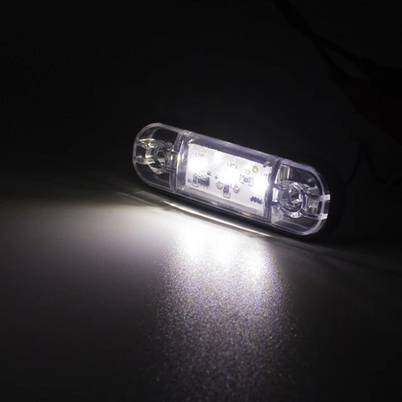 

2 шт 12В 24В 3 светодиодный внешний боковой габаритный фонарь светильник Предупреждение хвост светильник сигнальный фонарь стоп-сигнала для прицепа грузовика для грузовика автобуса