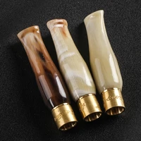 natural horn handmade regular cigarette holder mouthpiece cigarette filters gift for men