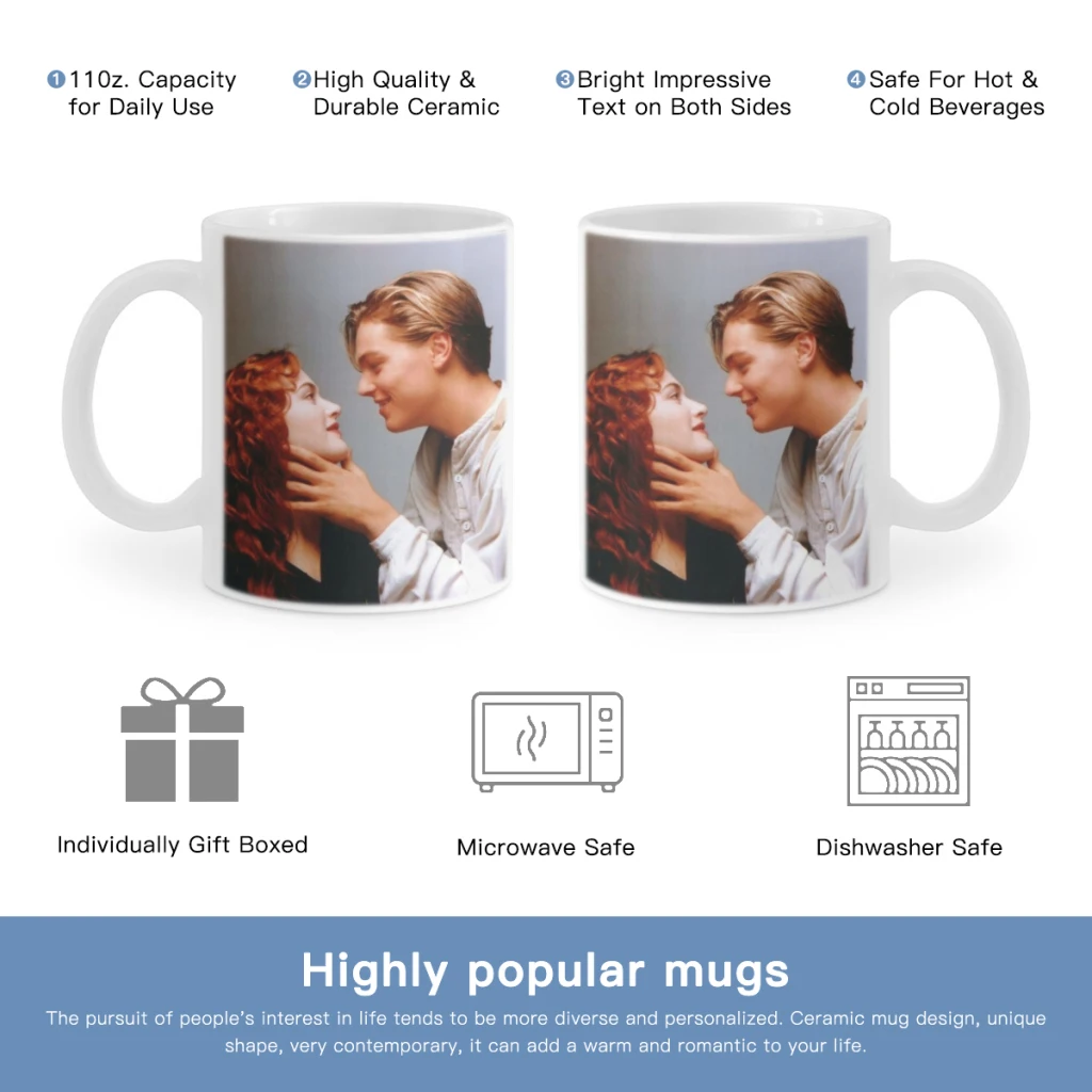 Ретро-чашки в скандинавском стиле с классическим фильмом Титаник бесплатная