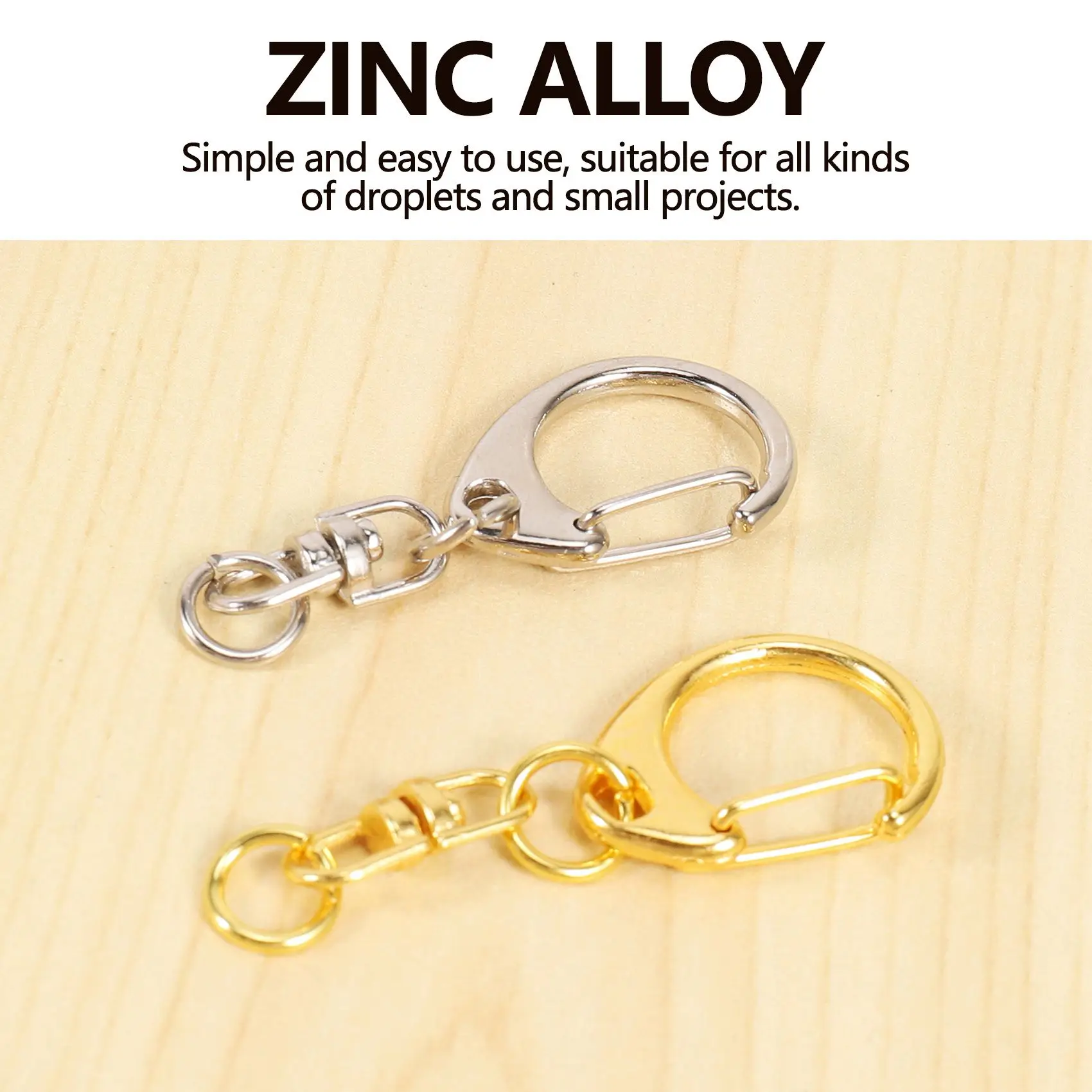 100-компонентный брелок с D-образным крючком и кольцами для прыжков металлические