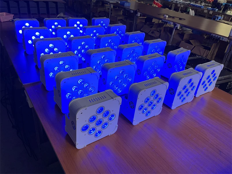 8 шт. 9*10 Вт RGBW 4в1 беспроводной и заряжаемый аккумулятор плоский номинальный