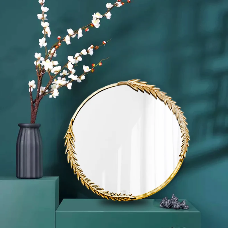 

Gold Wall Mirror Bathroom Creative Design Round Wall Mirror Hallway Aesthetic Espejos De Pared Para Dormitorio Nordic Decor