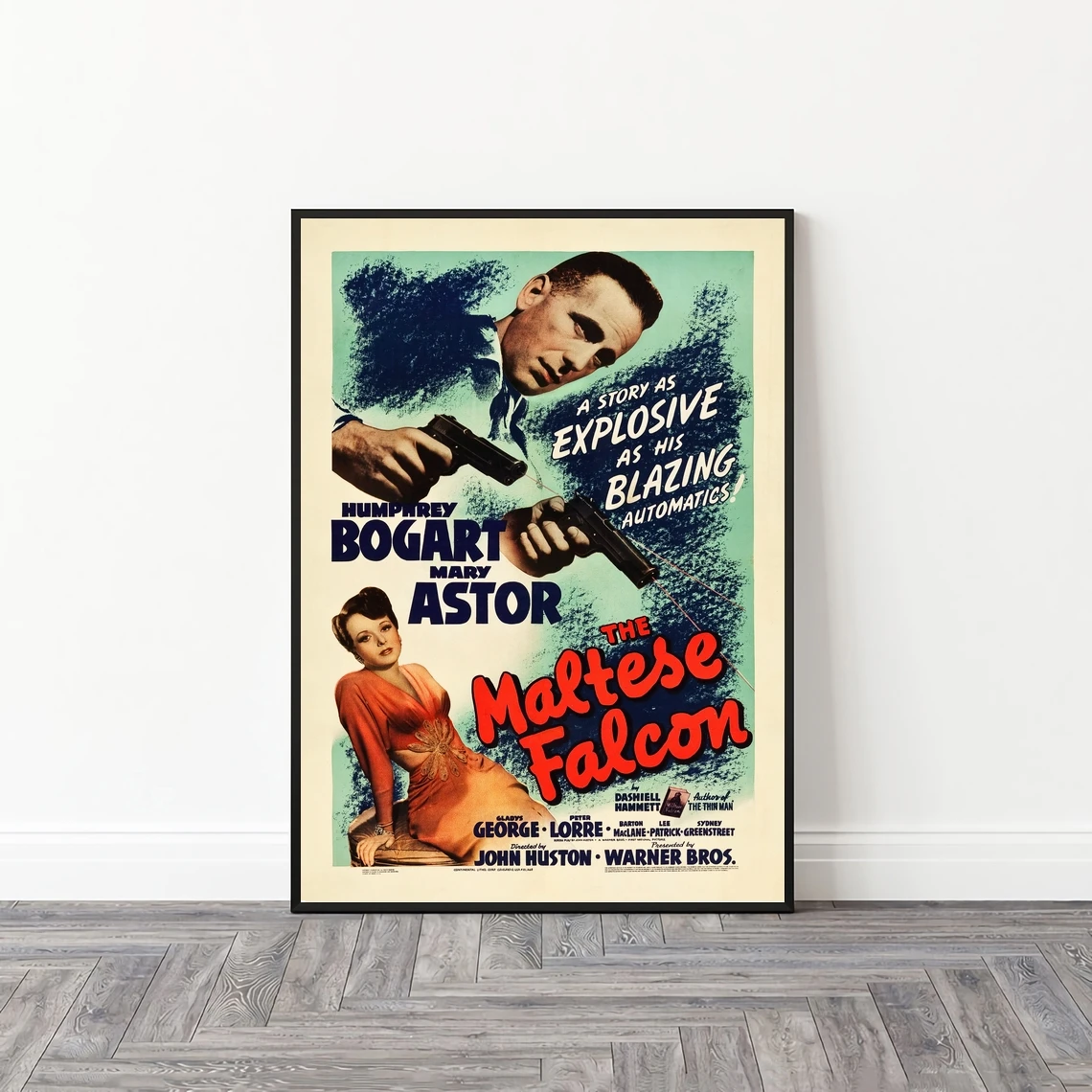 

Мальтийский сокол (1941), Классический кинопостер, Художественная печать, декор квартиры, домашняя настенная живопись (без рамки)