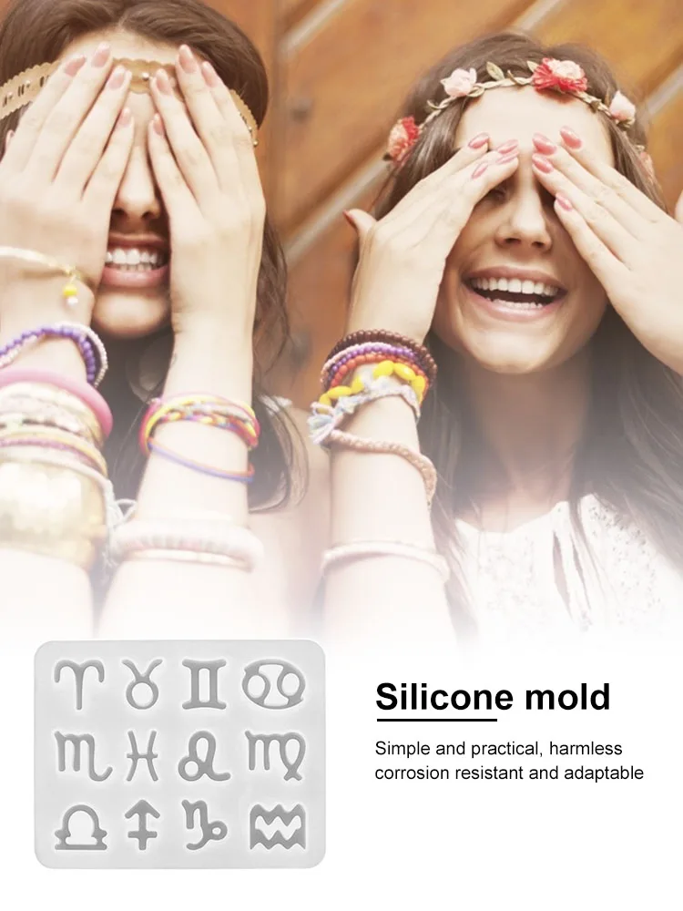 

Силиконовые формы для изготовления ювелирных изделий, 12 гороскопов, подвеска «сделай сам» для брелока