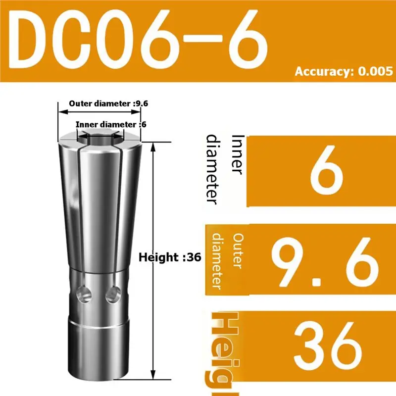 Фото ABUI-For DC04 DC06 DC08 Набор пружинных цанг для высокоточных токарных станков DC04 №3