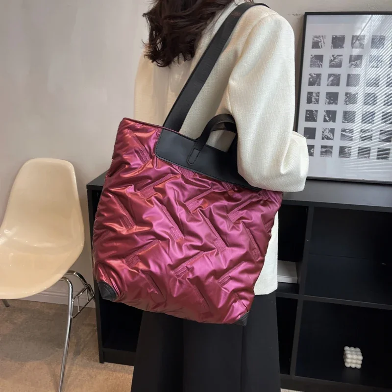 Зимняя большая тканевая сумка-тоут для женщин 2023 трендовая дизайнерская сумка