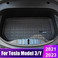 for tesla model 3 y 2021 2022 2023 front storage box pad rear trunk storage protect mat cargo tray tpe waterproof accessories
