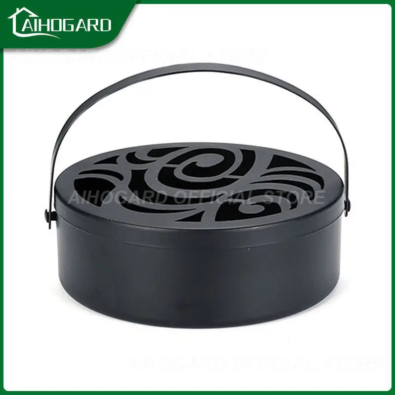 

Wrought Iron Hollow Fire-resistant Mosquito-repellent Incense Box Can Be Hung With Handle And Lid Mosquito-incense Pest Control