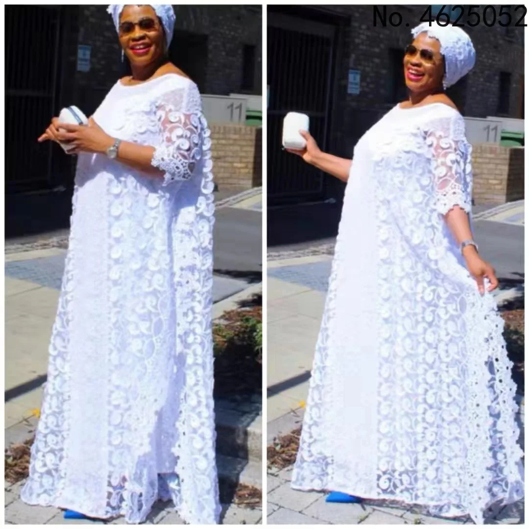 

African Dresses For Women Hollow Out 2022 New Elegant Muslim Fashion Abayas Dashiki Robe Kaftan Long Maxi Dress One Piece