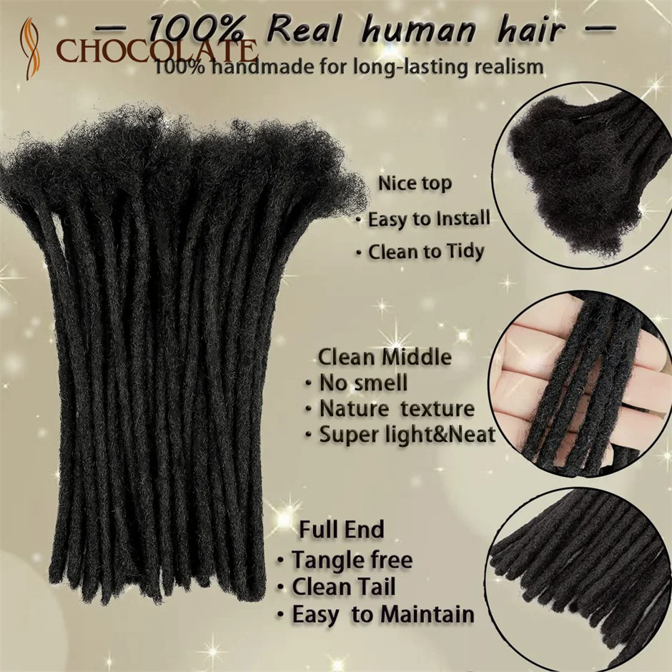 100% Человеческие Волосы Диаметром 0 8 См Наращивание Дредов Ручная Работа Локонов