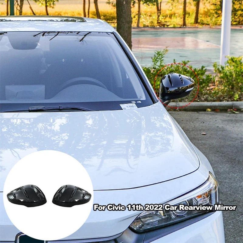 

Колпачки для зеркала заднего вида из АБС-пластика, 1 пара, Обрезанные колпачки для Honda Civic 11-го поколения 2022, корпус для автомобильных Рожков
