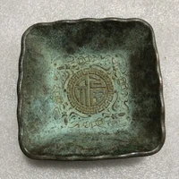 antique bronze collection pure copper fu lu shou jubilee square cup with fine workmanship exquisite handicrafts