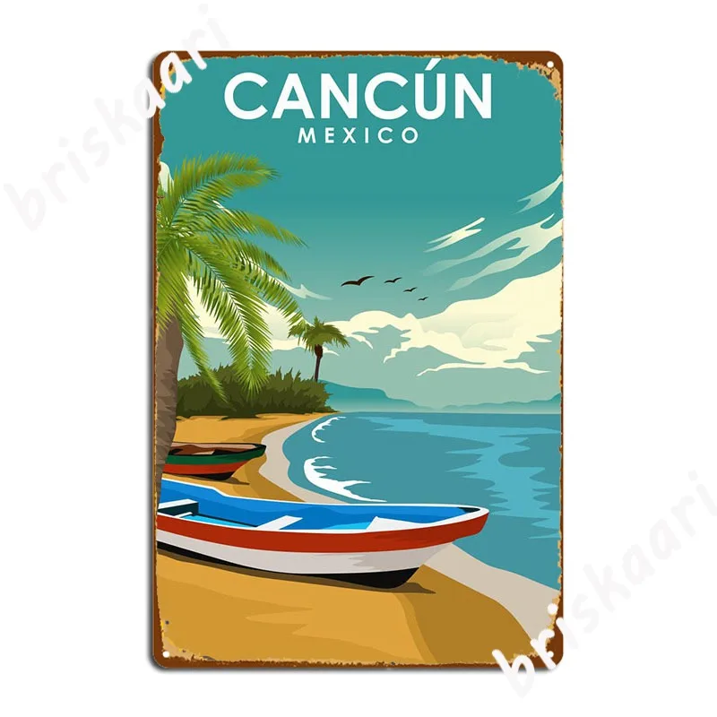 Канкун, Мексика, путешествия, печать, металлический знак, кинотеатр, кухня, печать, бар, пещера, Настенный декор, жестяной знак, плакаты