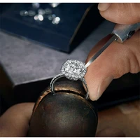 s925 sterling silver if jewerly cut diamond ring for women anillos de bizuteria anillos mujer natural diamond gemstone ring box