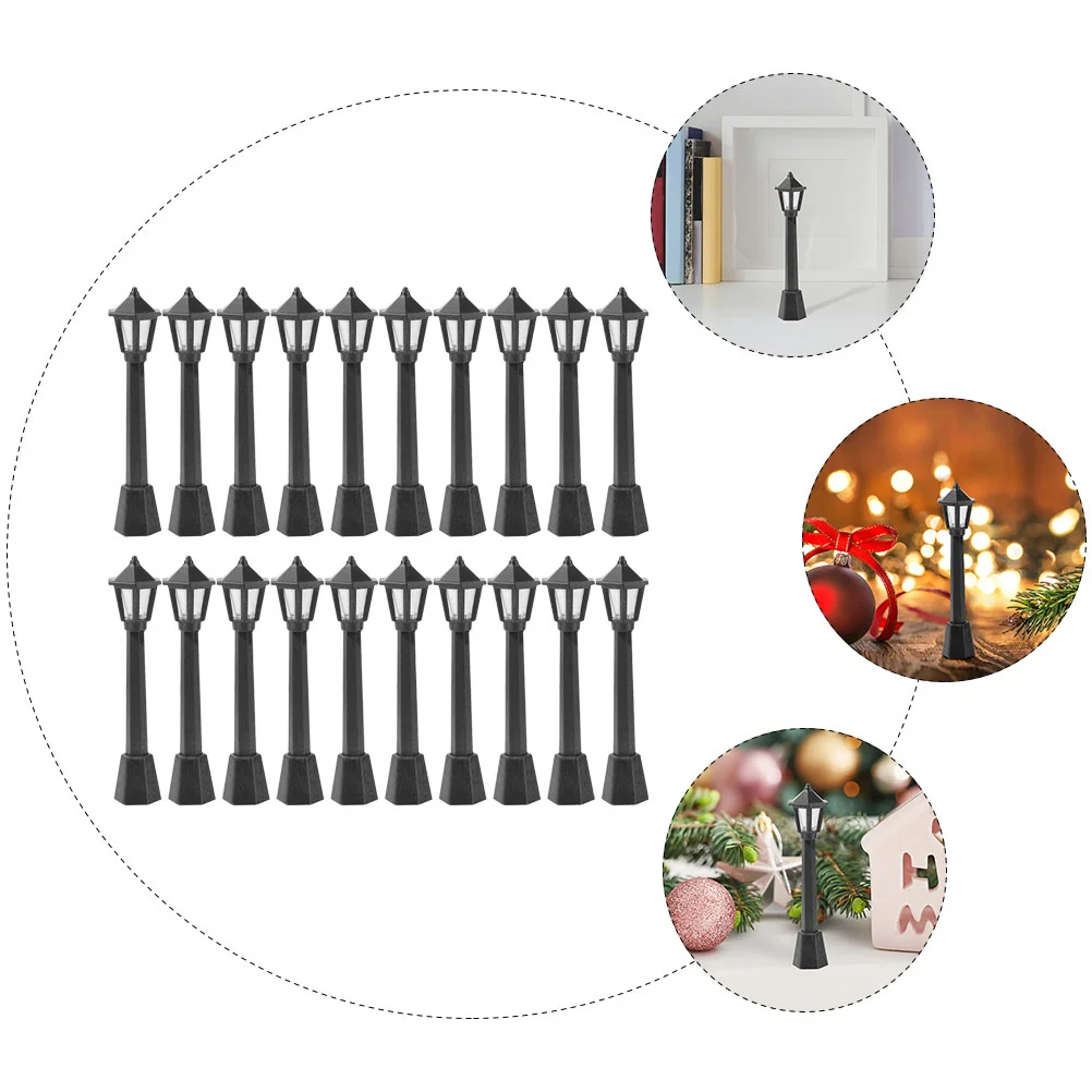 20 шт. мини-модель уличного фонаря лампа для дома орнамент сцена сельский декор