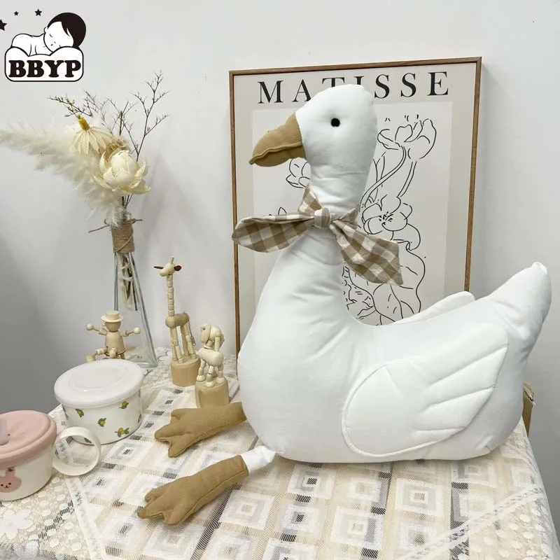 

Nordic Style Cute Goose Stuffed Plush Toy for Baby Girl Sleeping Accompany Doll Soft Newborn Baby Plush Toy Pillow Shower Gifts