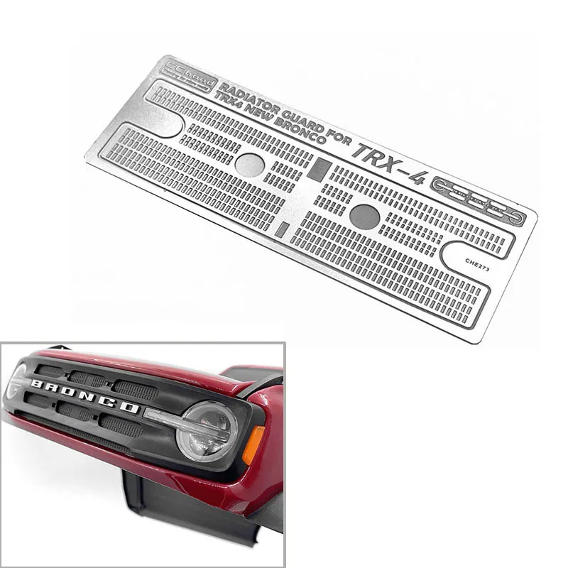 

Серебряная радиаторная сетка CCHand, запасная часть для пульта дистанционного управления Toucan TRAXXAS TRX4 Crawler 1/10 BRONCO 2021, Гоночная машина