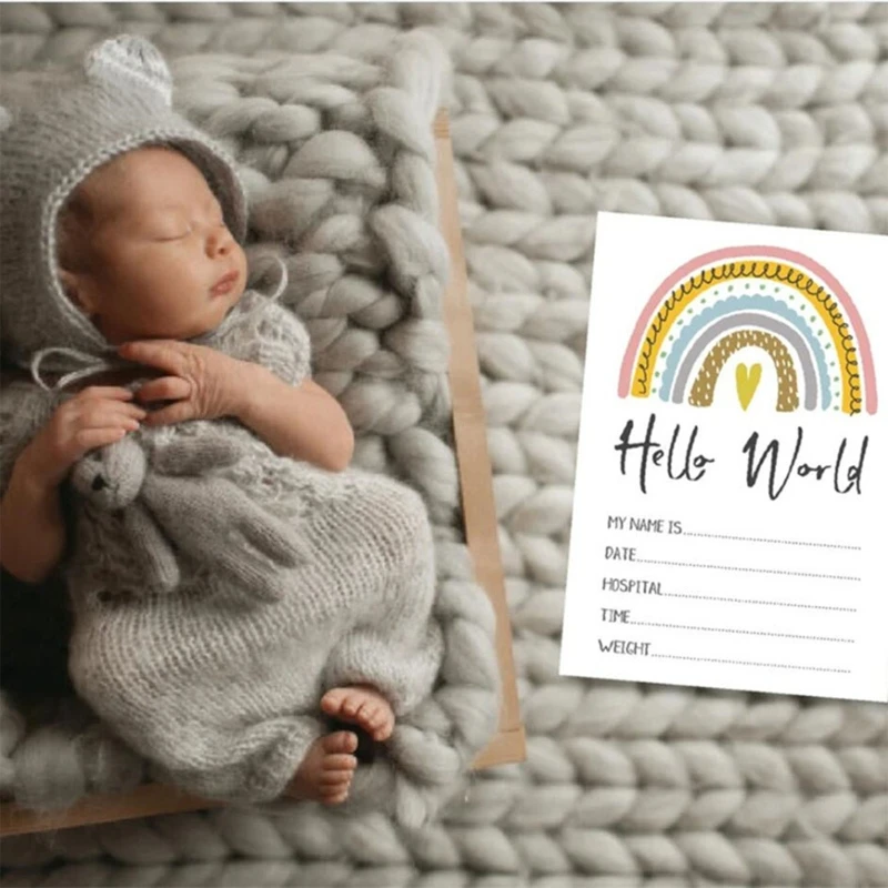 

Newborn Growth Memorial Card Set Baby Milestones Monthly Photography Props Kids Commemorative Card Photo Accessories