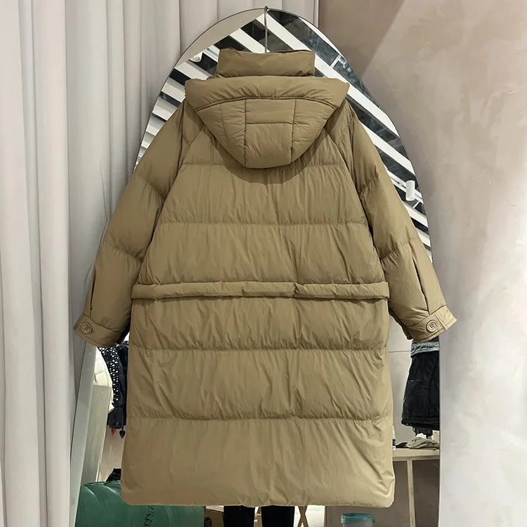 New Women Long Down Jacket Casual Style Autumn Winter Coats And Parkas Female Outwear