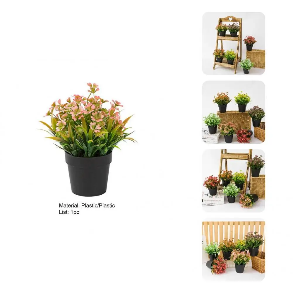 

Fake Plant Nice-looking Lightweight Fake Potted Plant No Withering Artificial Bonsai Desktop Decor Artificial Bonsai