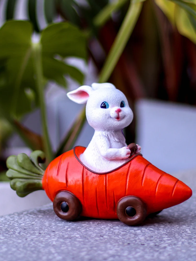 

Симпатичные украшения в виде моркови и кролика для балкона, украшение для сада, креативные пасхальные украшения для сада