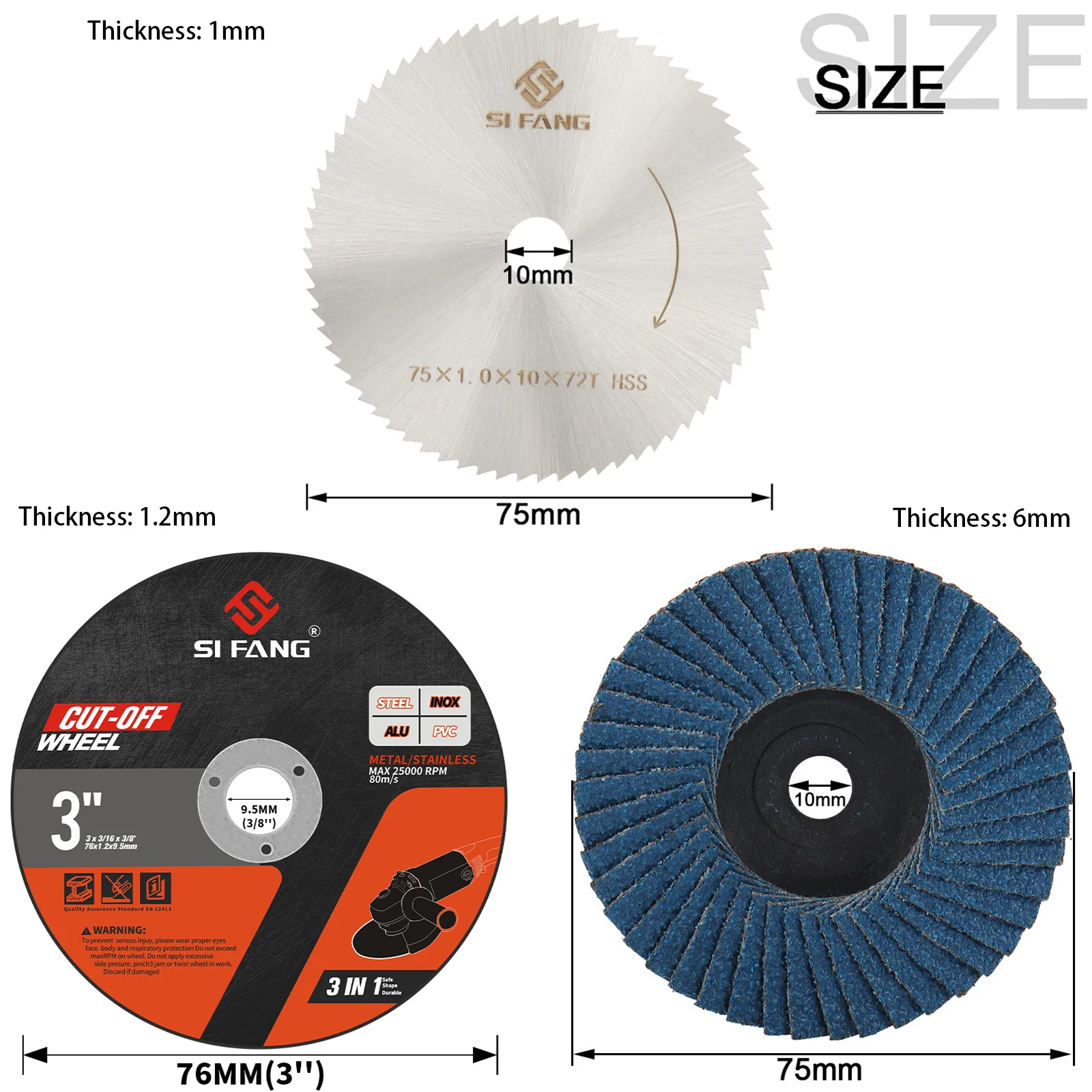 75 мм металлический режущий диск угловая шлифовальная машина полировальное