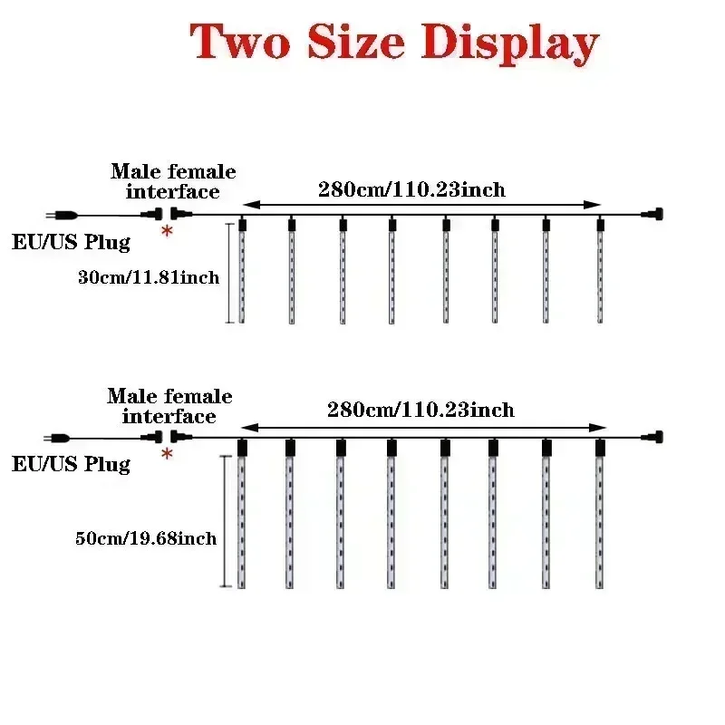 Светодиодная сказочная гирлянда метеоритный дождь Рождественское украшение для