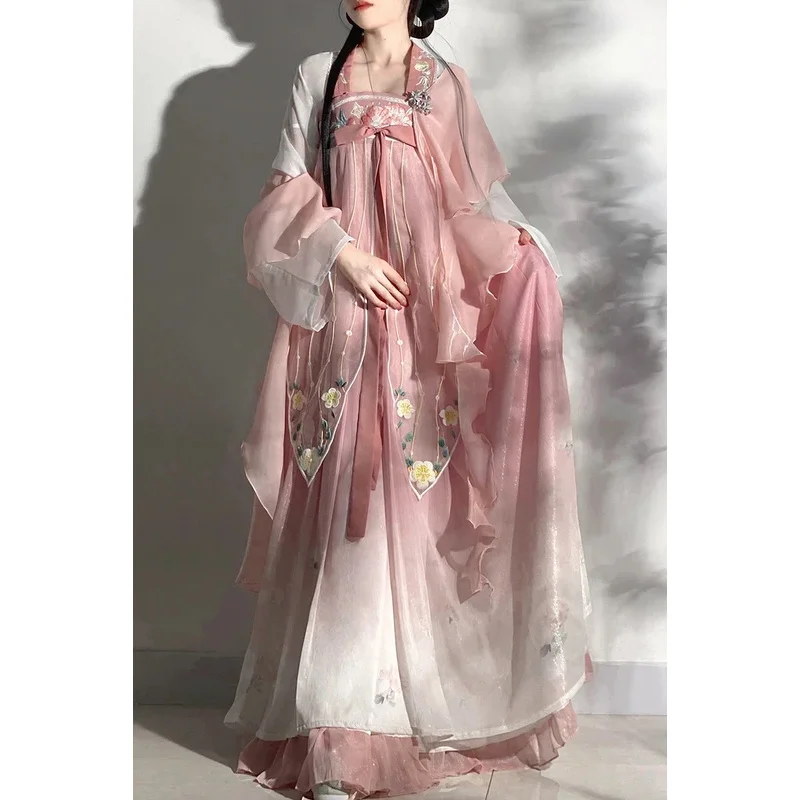 Женское платье Hanfu в старинном стиле женское летнее танцевальное наряд для