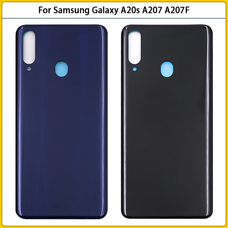 Новый пластиковый корпус для Galaxy A20s A207 A207F A207M 2019, задняя крышка батарейного отсека A20S, задняя панель, запасные части