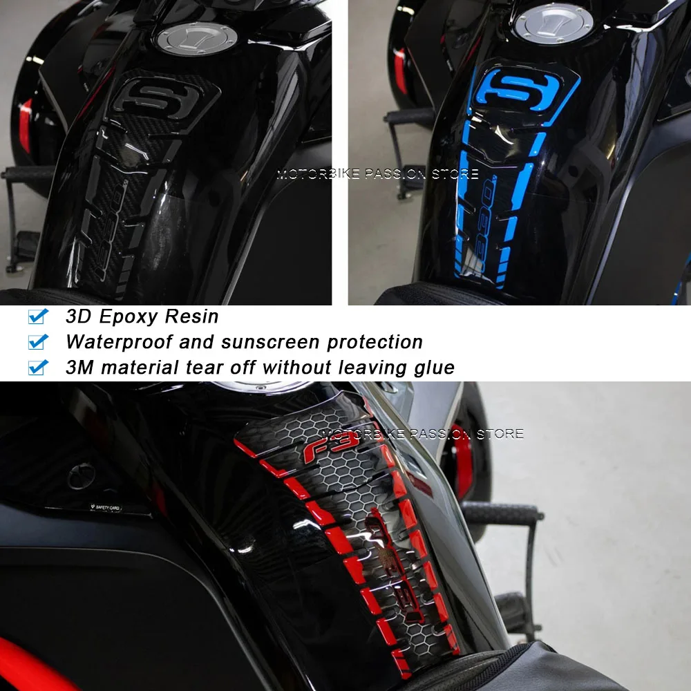 Фото Аксессуары для мотоциклов Can-Am Spyder F3-S: 3D-наклейки из смолы, защитные накладки на бензобак для Can-Am Spyder F3-S №4