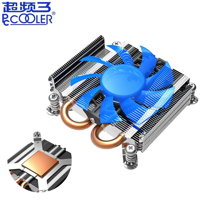 

Pccooler S85 CPU Cooler 2 heatpipes 80mm PWM Silent Fan Ultra-Thin Itx 4Pin Dual Heat-Pipe for Socket Intel LGA 775 115x 1200